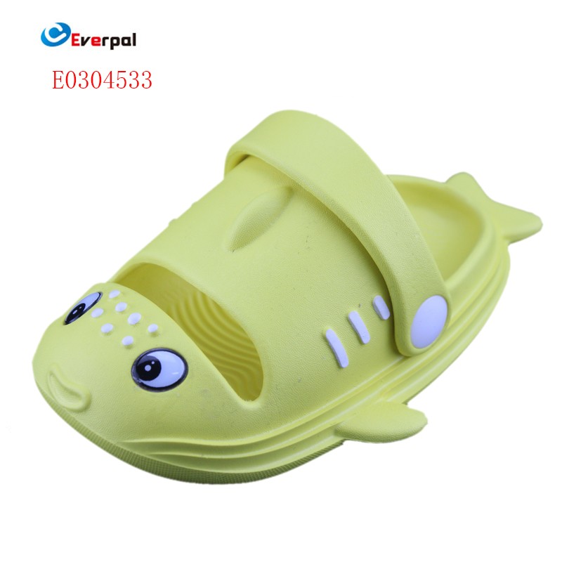 Fish Design Kids Close Toe Hjemmesko